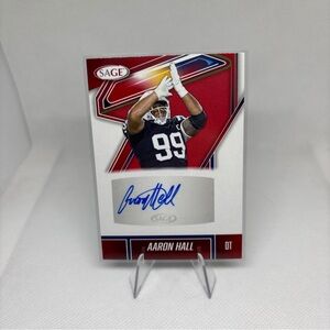 2026 Sage Aaron Hall Red Rookie Auto, Duke Blue Devils # A-AH2.